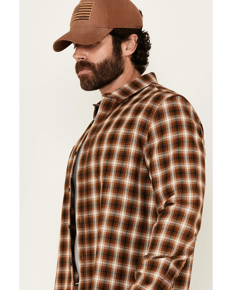 Brothers and Sons Men's Dorado Plaid Print Long Sleeve Button-Down Western Shirt