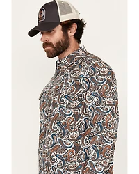 Moonshine Spirit Men's Too Country Paisley Print Long Sleeve Snap Western Shirt