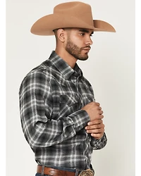 Wrangler Men's Plaid Print Long Sleeve Snap Flannel Shirt - Tall
