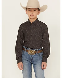 Cinch Boys' Paisley Print Button-Down Western Shirt