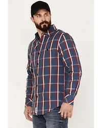 Resistol Men's Trinidad Plaid Print Long Sleeve Button Down Western Shirt