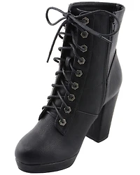 Milwaukee Leather Women's Lace Toe Platform Boots - Round
