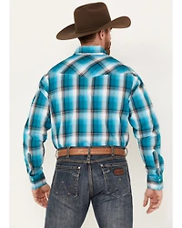 Roper Men's Amarillo Plaid Print Long Sleeve Western Pearl Snap Shirt