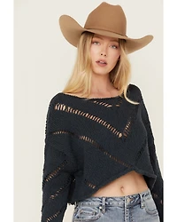 Free People Women's Distressed Cropped Sweater