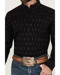 RANK 45® Men's Lotus Abstract Striped Long Sleeve Button-Down Stretch Western Shirt