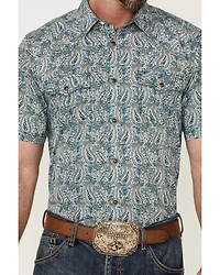 Cody James Men's Vista Paisley Print Short Sleeve Snap Western Shirt