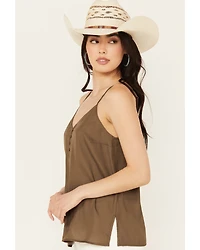 Cleo + Wolf Women's Henley Silk Cami