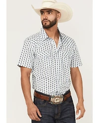 Cody James Men's Outlaw Pass Southwestern Striped Short Sleeve Snap Western Shirt