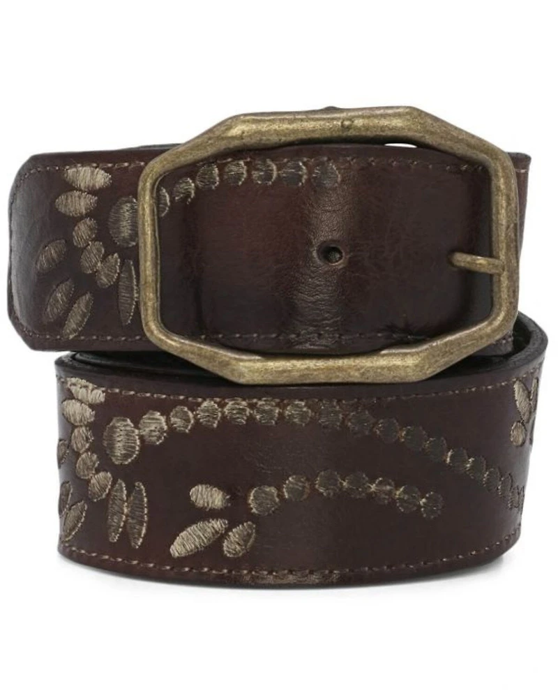 Bed Stu Women's Mohawk Rustic Floral Embroidery Belt