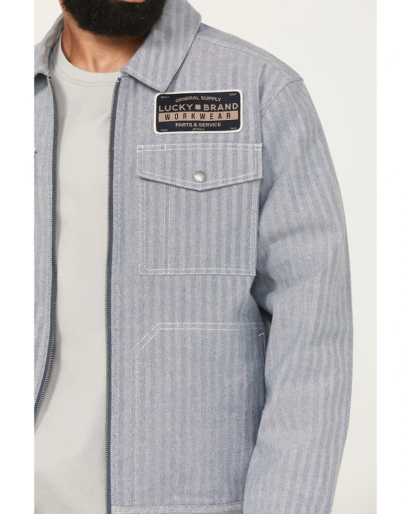 Lucky Brand Workwear Men's Herringbone Gas Station Jacket