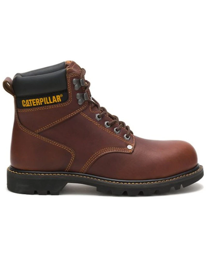CAT Men's 6" Second Shift Lace-Up Work Boots - Steel Toe