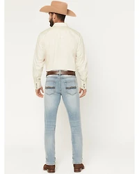 RANK 45® Men's Bunker Wash Ambush Slim Straight Stretch Denim Jeans