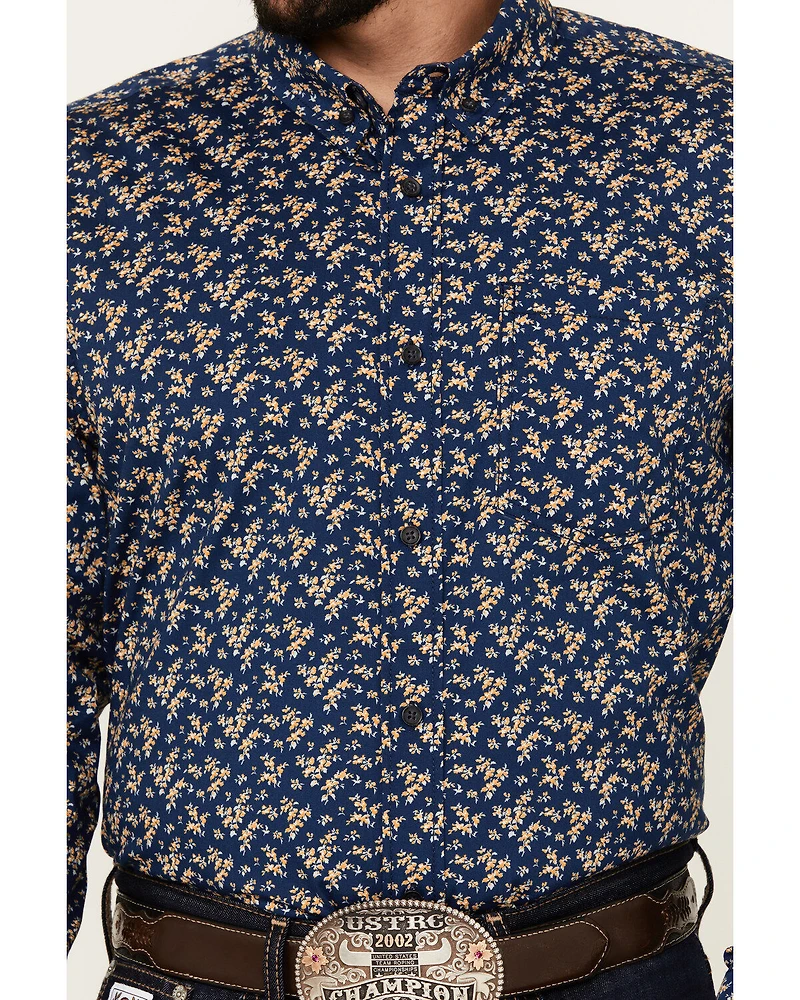 Cody James Men's El Camino Hills Floral Print Long Sleeve Button-Down Stretch Western Shirt
