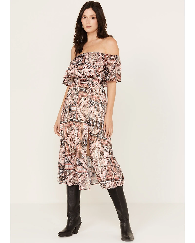 Shyanne Women's Off The Shoulder Ruffle Midi Dress