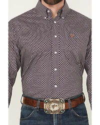 Cinch Men's Floral Print Long Sleeve Button-Down Stretch Western Shirt