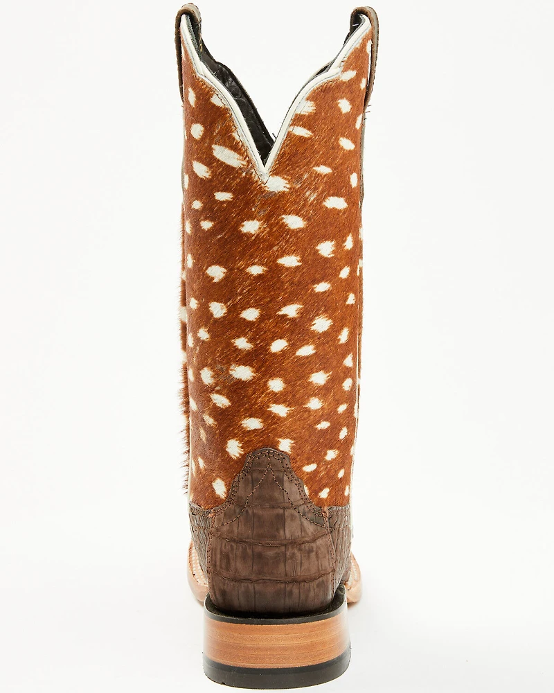Ariat Women's Frontier Angelina Exotic Caiman Western Boots - Broad Square Toe