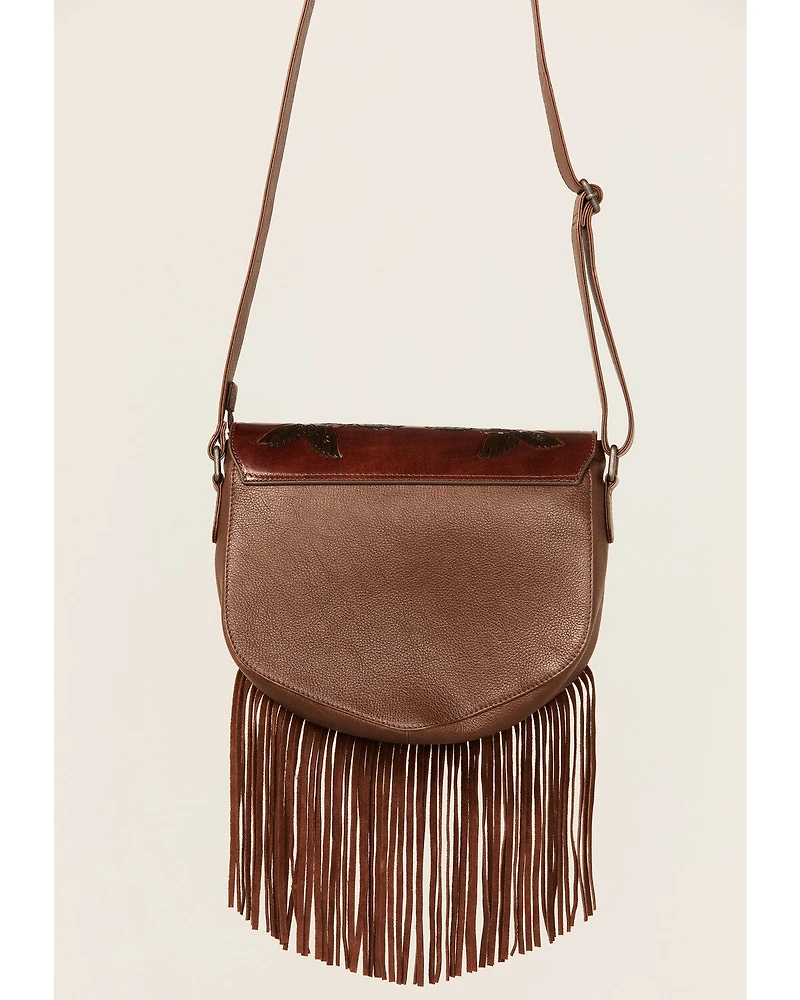 Idyllwind Women's Lenora Longhorn Tooled Leather Crossbody Bag