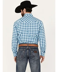 Roper Men's Amarillo Plaid Print Long Sleeve Stretch Western Pearl Snap Shirt