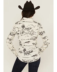 Wrangler x Lainey Wilson Women's Landscape Print Long Sleeve Snap Western Shirt