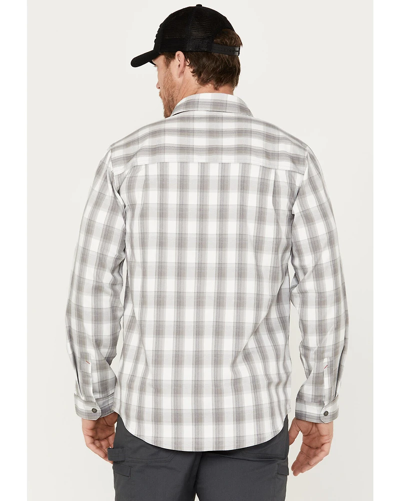 Dickies Men's Temp IQ Plaid Long Sleeve Western Snap Work Shirt