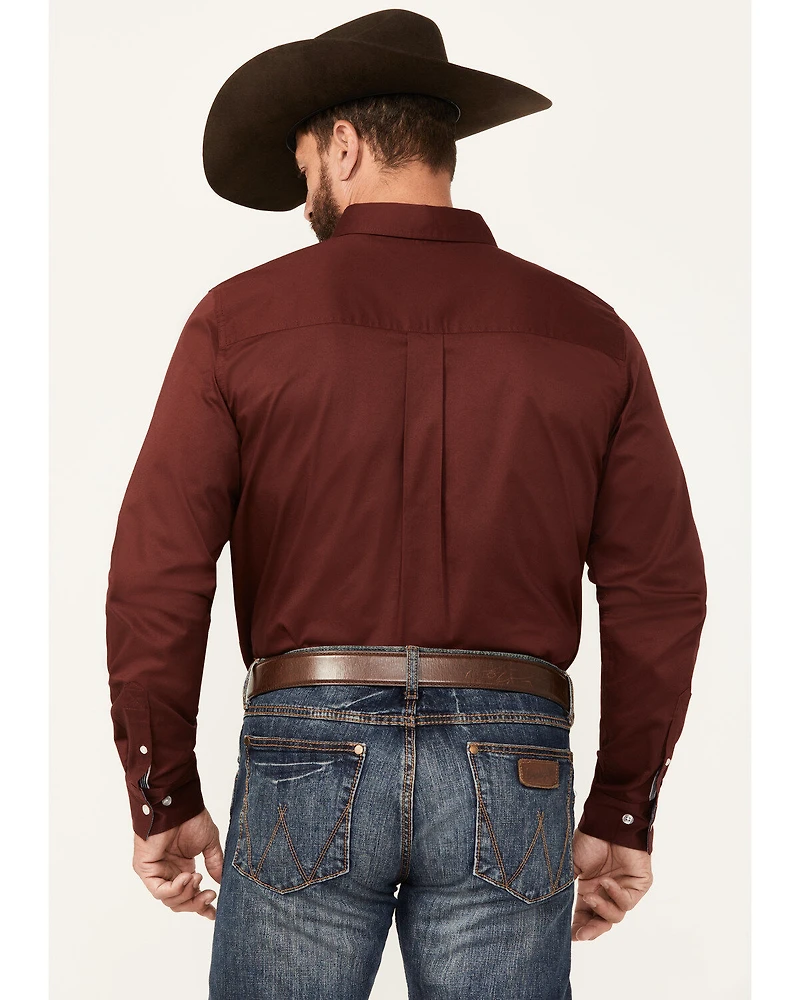 Cody James Men's Basic Twill Long Sleeve Button-Down Performance Western Shirt - Big