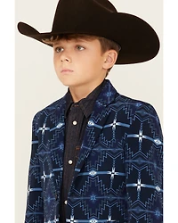 Rock & Roll Denim Boys' Southwestern Print Blazer