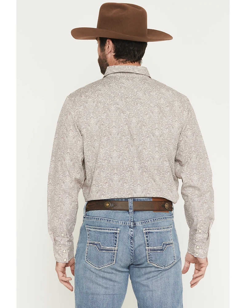 Gibson Trading Co Men's Mind Trap Paisley Print Long Sleeve Snap Western Shirt
