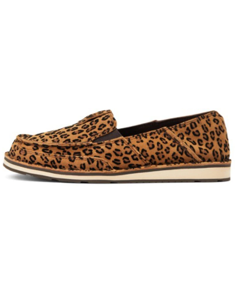Ariat Women's Likely Leopard Full Vamp Casual Slip-On Cruiser - Moc Toe