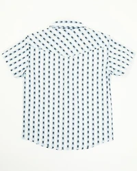 Cody James Toddler Boys' Outlaw Pass Striped Print Short Sleeve Snap Western Shirt