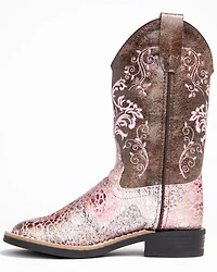 Shyanne Girls' Aria Faux Leather Western Boots - Square Toe