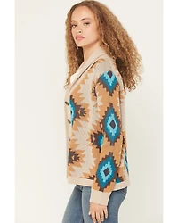 Cotton & Rye Women's Southwestern Button-Down Cardigan