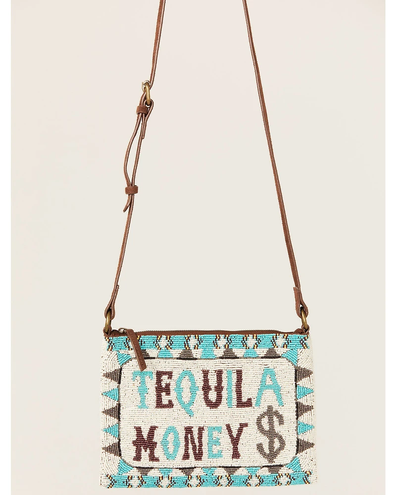 Idyllwind Women's Tequila Money Beaded Crossbody Bag
