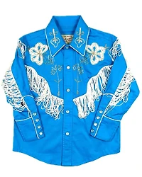 Rockmount Ranchwear Boys' Vintage Fringe Long Sleeve Pearl Snap Western Shirt