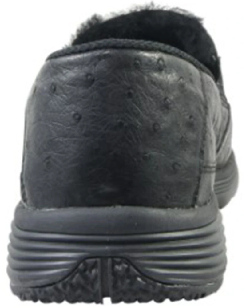Superlamb Men's Bulgan Ostrich Print Casual Shoes - Moc Toe