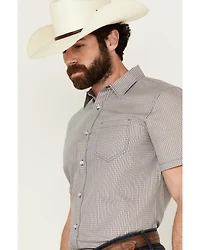 Gibson Men's Gold Cave Plaid Print Short Sleeve Button-Down Western Shirt
