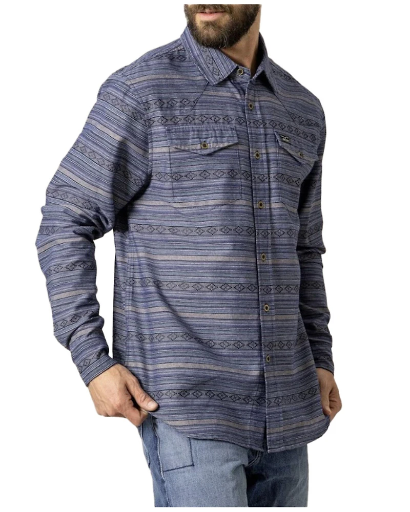 Kimes Ranch Men's Ortega Southwestern Striped Print Long Sleeve Button-Down Western Shirt