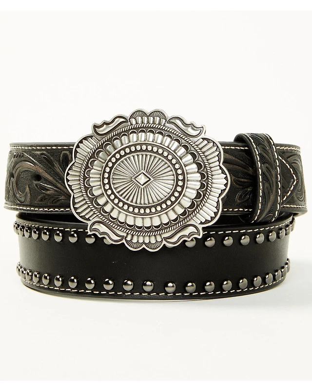 NWOT - Shyanne Women\'s Black Triple Keeper Leather Belt - Medium Shyanne Women main image 4