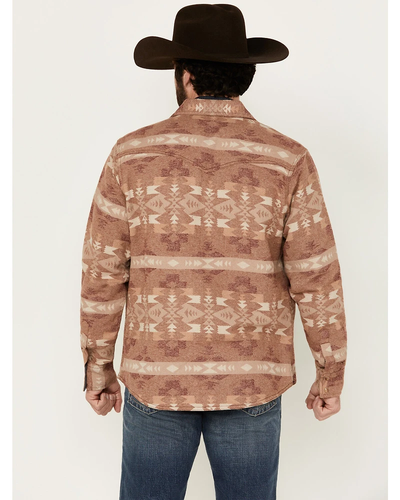 Wrangler Retro Men's Southwestern Print Long Sleeve Snap Western Shirt Jacket