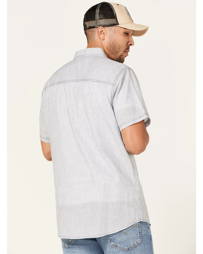 Brothers and Sons Men's Performance Short Sleeve Button Down Western Shirt