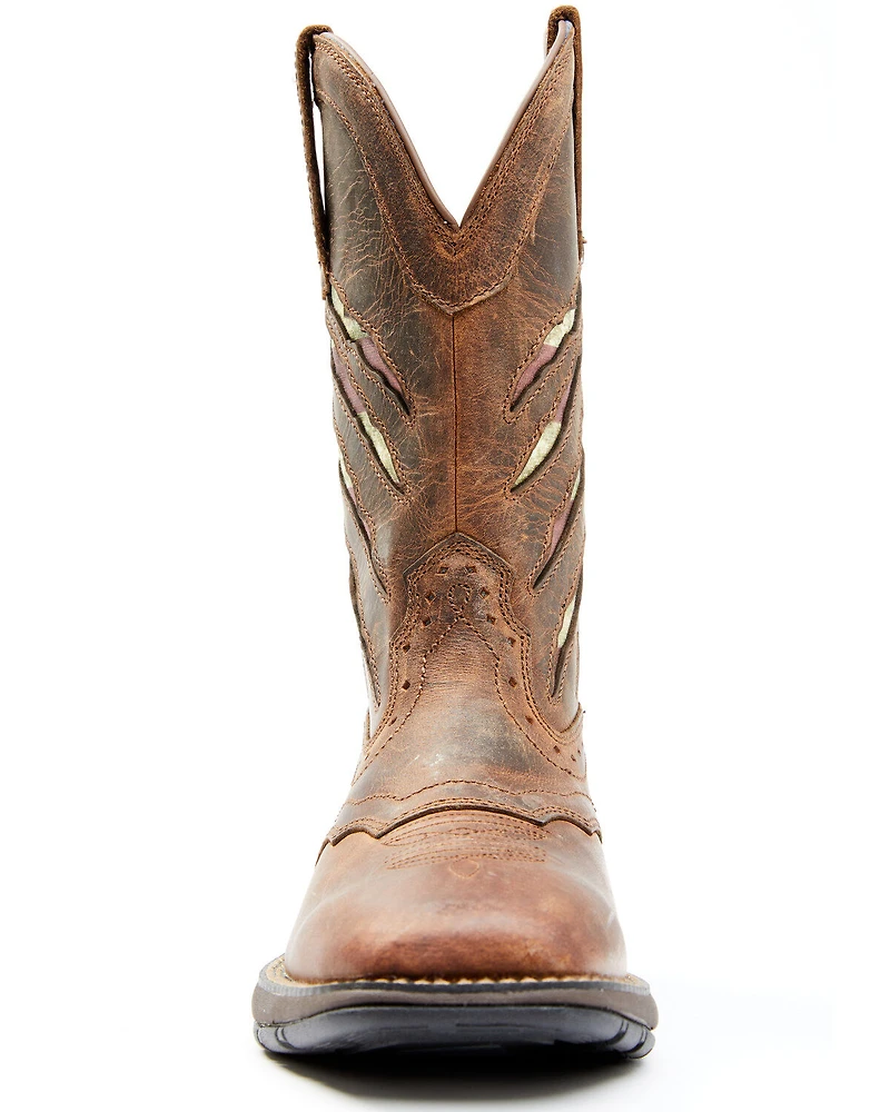RANK 45® Women's Xero Gravity Lite Flag Western Performance Boots - Broad Square Toe