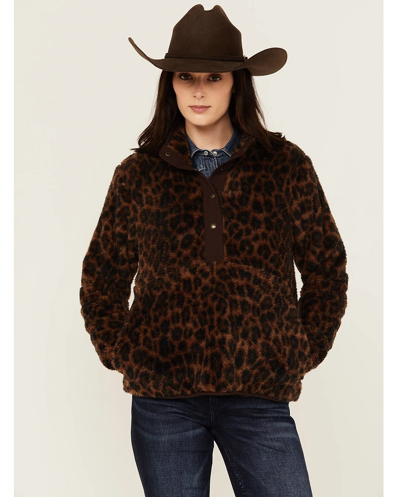 Ariat Women's Berber Leopard Print Sherpa Pullover