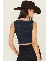 Wrangler x Lainey Wilson Women's Pony Up Button-Down Bustier Denim Top