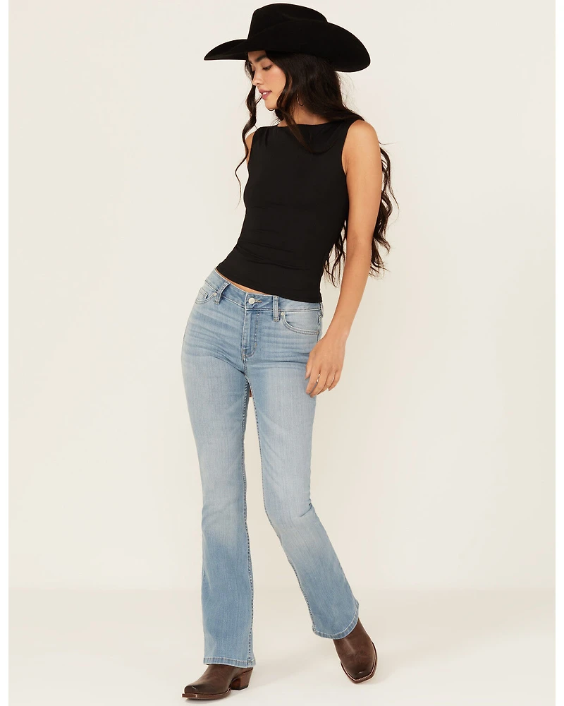 Shyanne Women's Aria Medium Rise Bootcut Super Stretch Denim Jeans