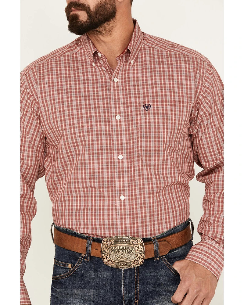 Ariat Men's Kairo Plaid Print Long Sleeve Button-Down Western Shirt