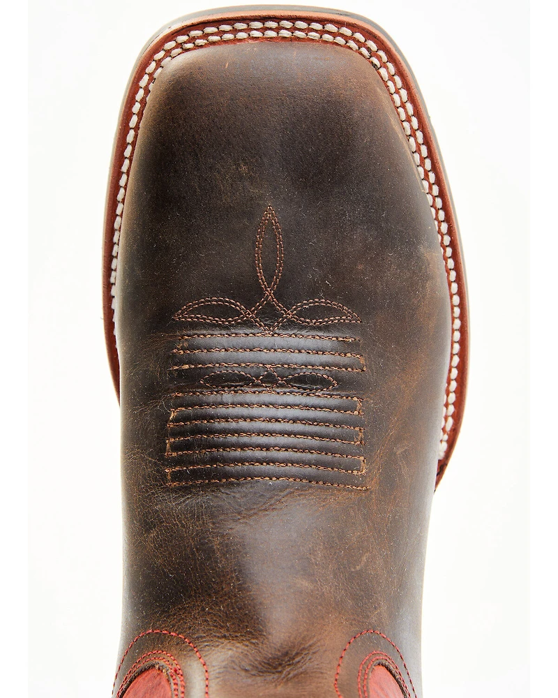 Dan Post Men's Leon Red Top Western Performance Boots - Broad Square Toe