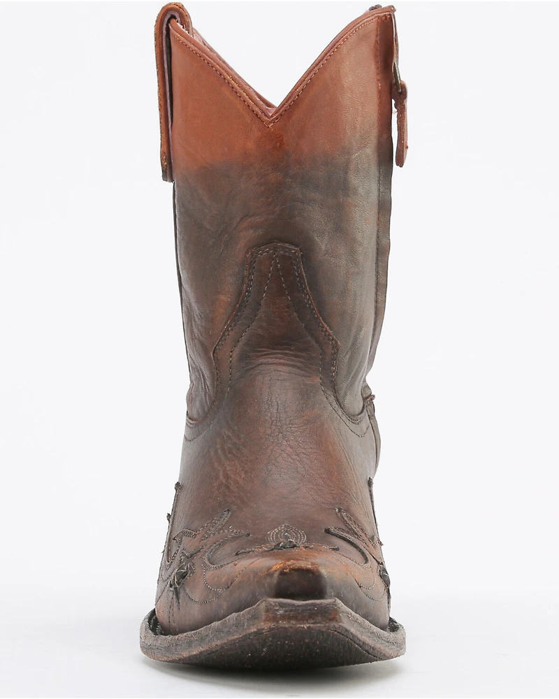 Miss Macie Women's Brown Weatherford Boots - Snip Toe