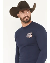 Cowboy Hardware Men's Buck Wild Ranch Long Sleeve Graphic T-Shirt