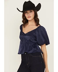 Shyanne Women's Solid Puff Sleeve Top