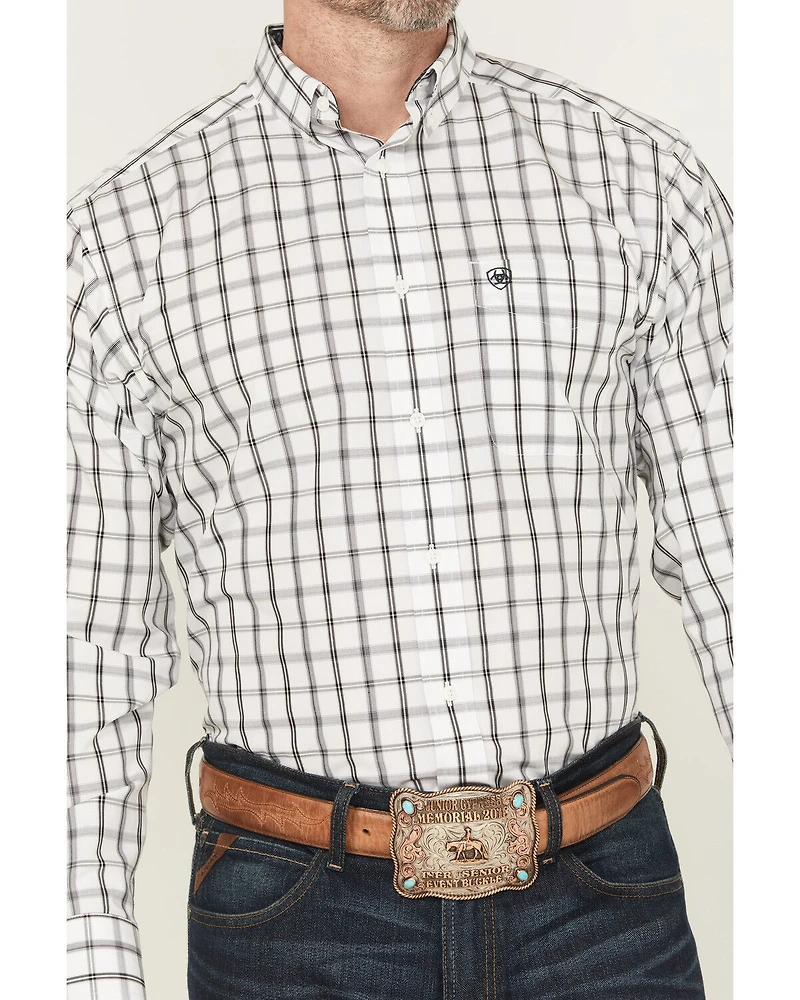 Ariat Men's Remi Wrinkle Free Plaid Print Long Sleeve Button-Down Western Shirt