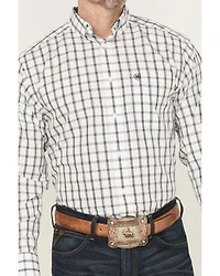 Ariat Men's Remi Wrinkle Free Plaid Print Long Sleeve Button-Down Western Shirt